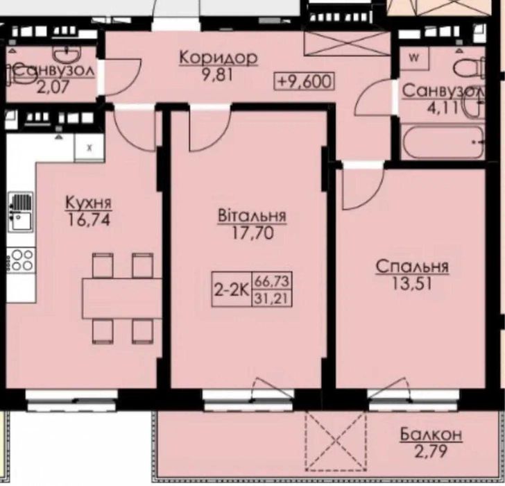 Продаж 2 кімнатної квартири, вулиця Соняшникова, ЖК Auroom Solar