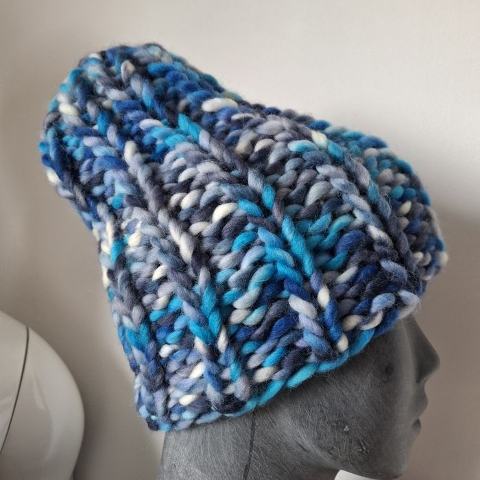 Czapka wełna merino, handmade