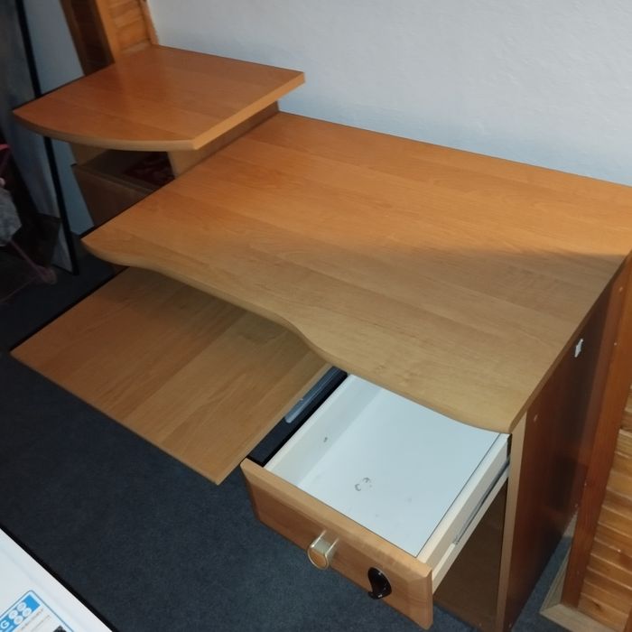 Biurko  szkolne z szafką boczną