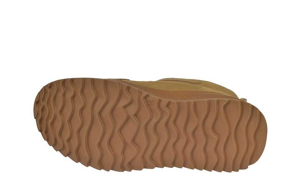 Botki damskie skórzane zamszowe JK/B-3-302 na rzepy roz. 39