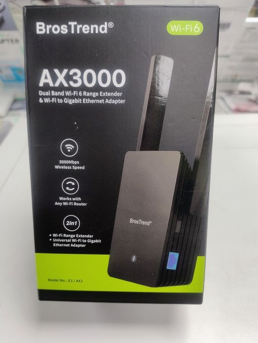 Підсилювач інтернету, підсилювач сигналу  Wi-Fi адаптер BrosTrend AX3