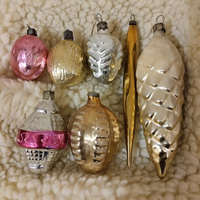 Ёлочные игрушки, старые, винтаж