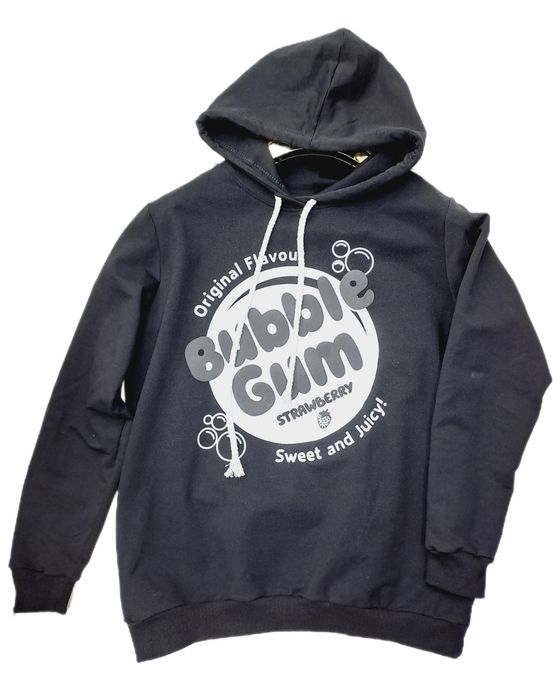 Czarna bluza z kapturem Bubble