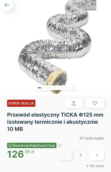 Przewód elastyczny izolowany termicznie 10 mb