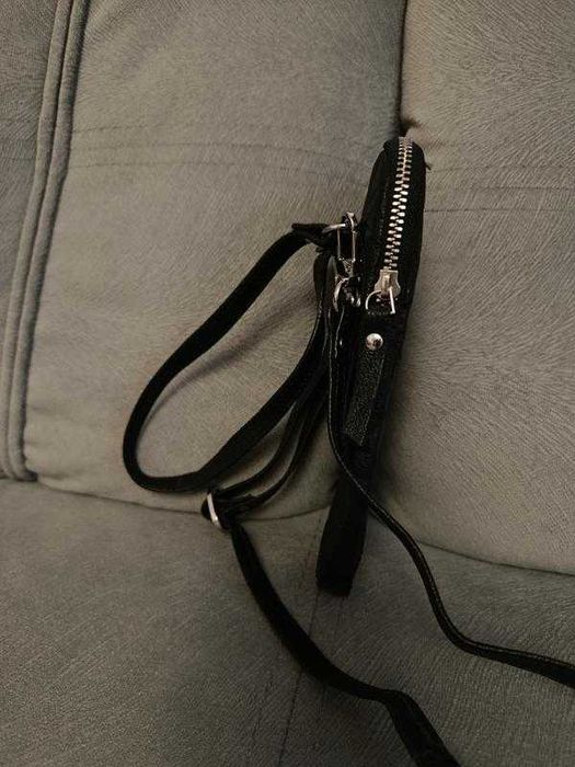 Чорна стьобана міні-сумочка / чохол для телефону (кросбоді)