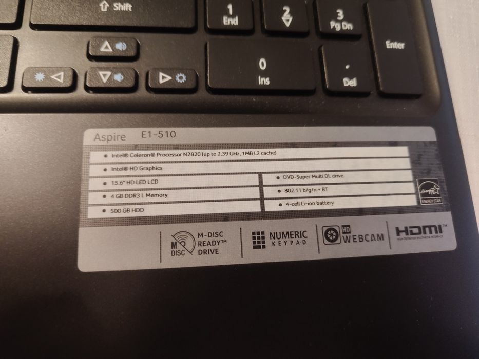 Laptop Acer aspire stan bardzo dobry wysyłka