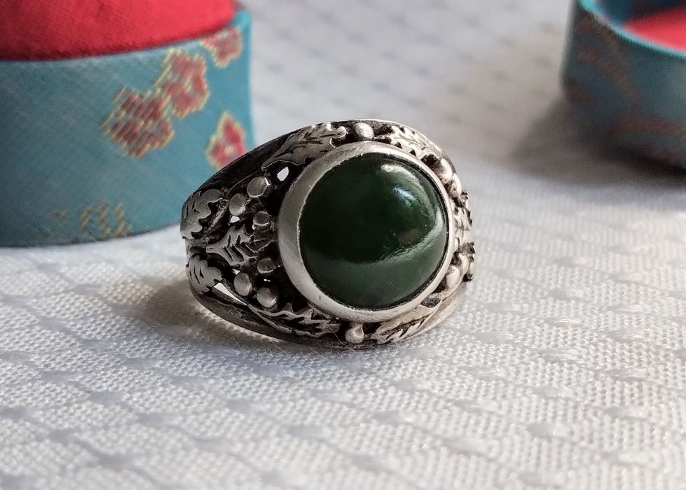 Katalogowy srebrny pierścionek Warmet. PRL.