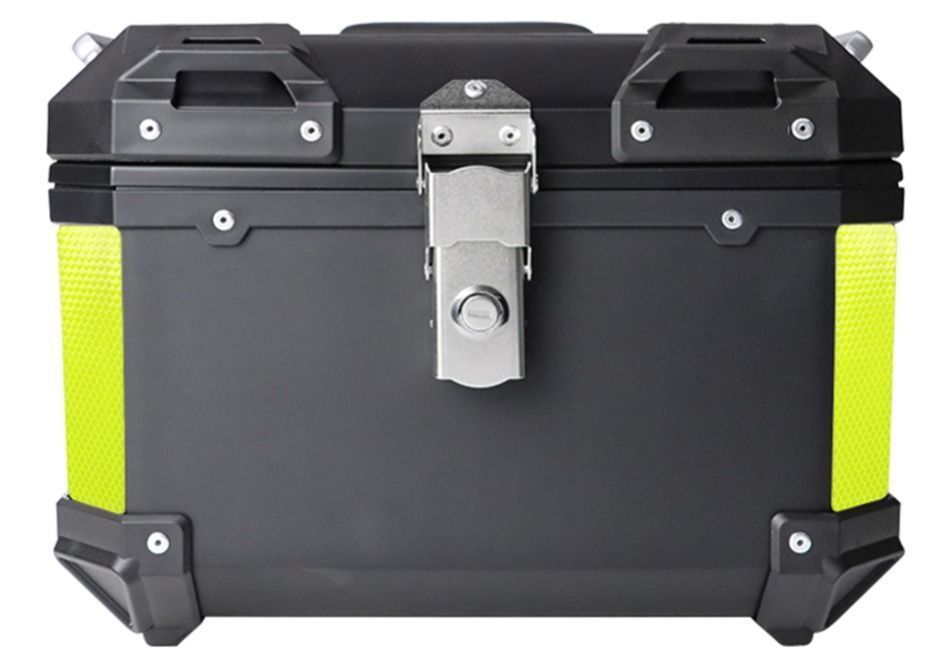 top case 45 litros em plastico abs black c/ encosto