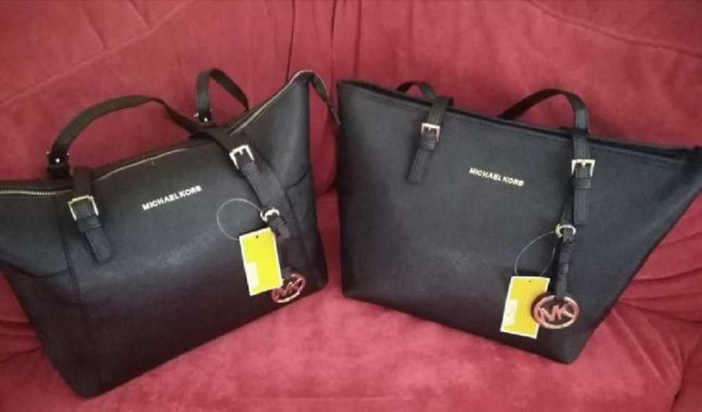 Torebka Michael Kors JET SET CZARNA na ramię skórzana MK