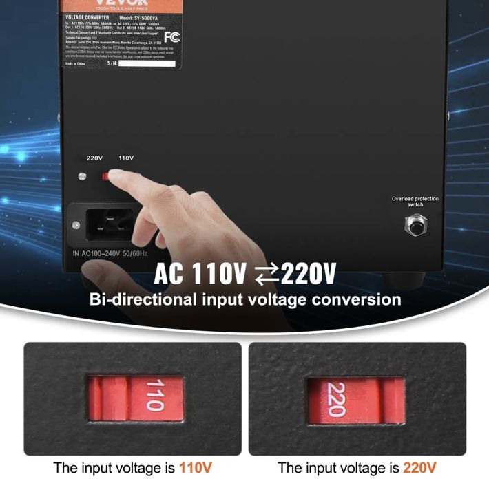 Преобразователь трансформатор 3000w, 5000w 220 110 220 версия 2025