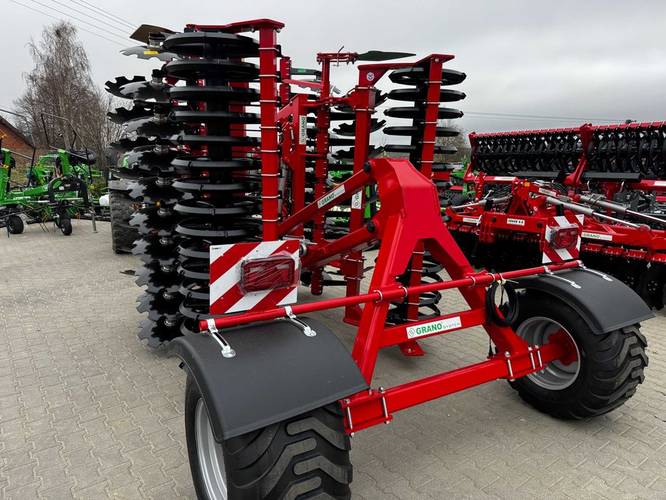 Brona talerzowa hydrauliczna Grano System SHS 4,0 m siłowniki wózek NOWY TYP