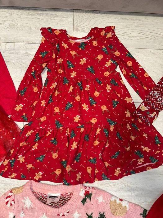 новогодняя одежда платье, свитер 3-4 года