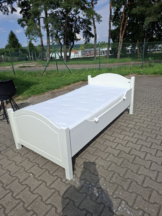 Łóżko sosnowe 1x200 z materacem okazja transport gratis