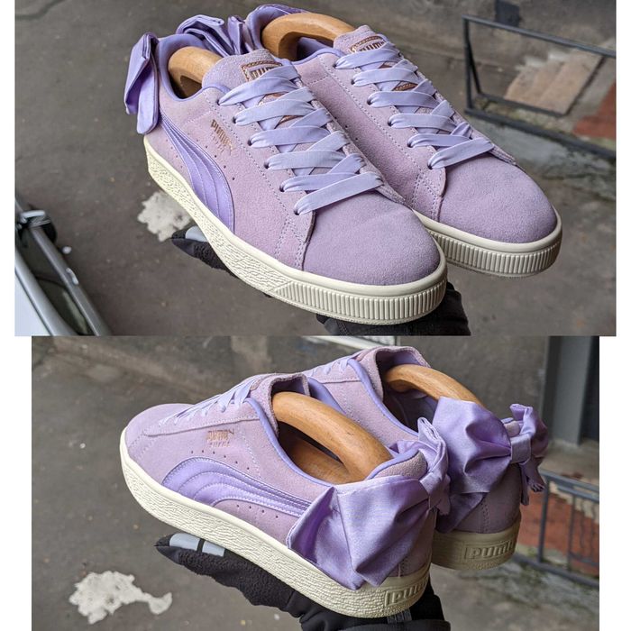 39 - Puma Suede Bow Rihanna Cat Purple Rose кеди кросівки рожеві