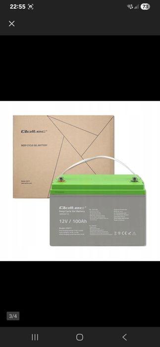 Akumulator żelowy Deep Cycle 12v 100h