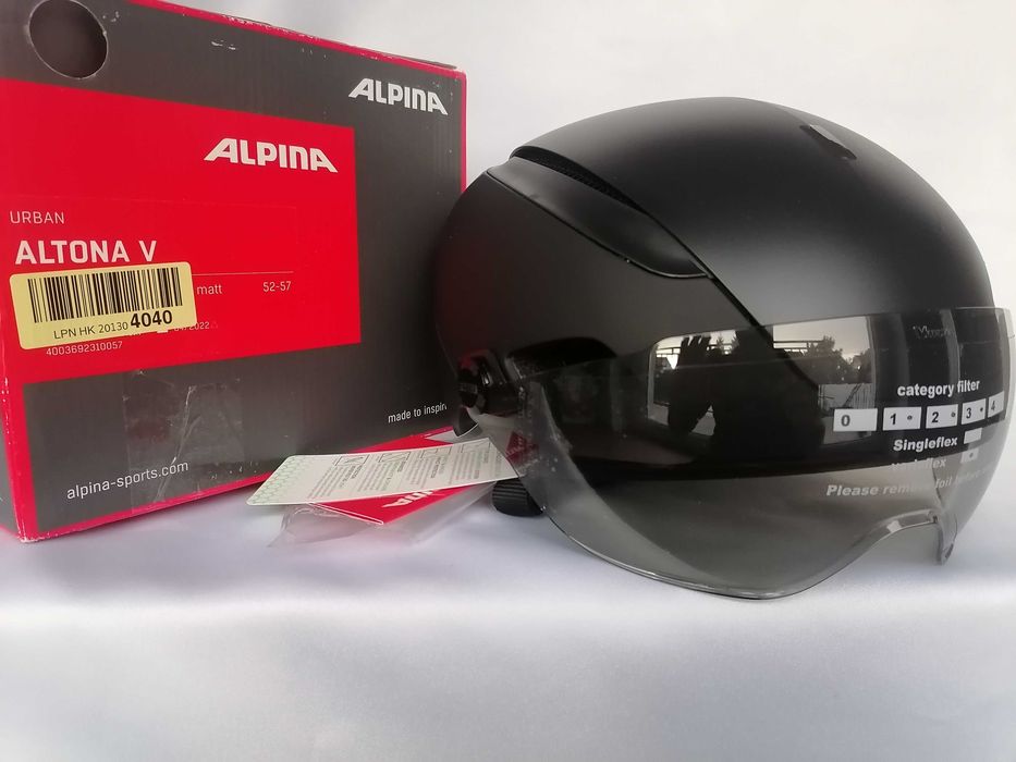 Kask rowerowy Alpina Altona V Vario Black Stealth M 52-57cm