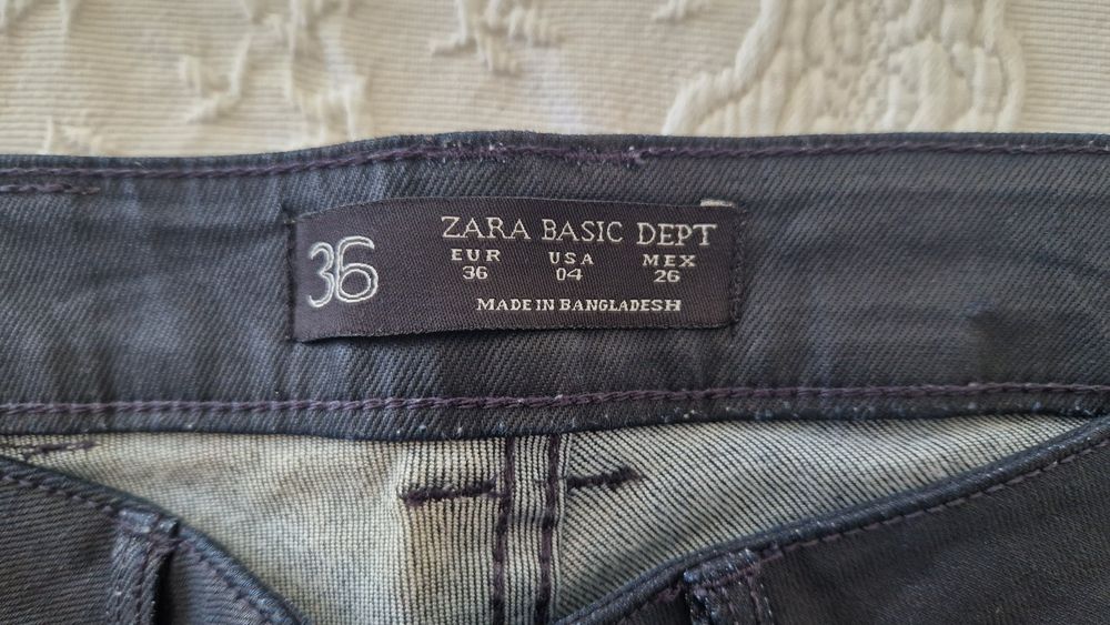 Calças Zara pretas skinny, tamanho 36 novas