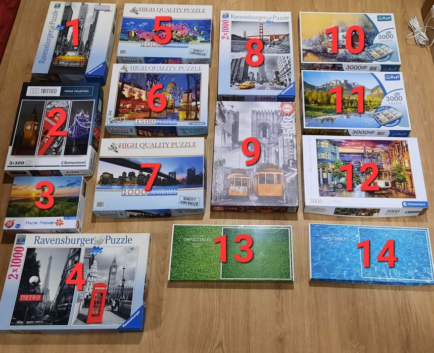 Puzzles (1000, 1500, 3000)