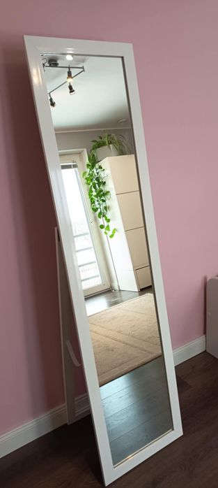 Lustro stojące w białej ramie 40x160– jak nowe