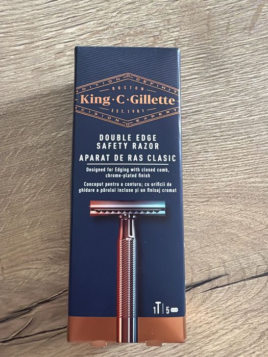 Maszynka na żyletki dwuostrzowe do golenia King C Gillette Double Edge
