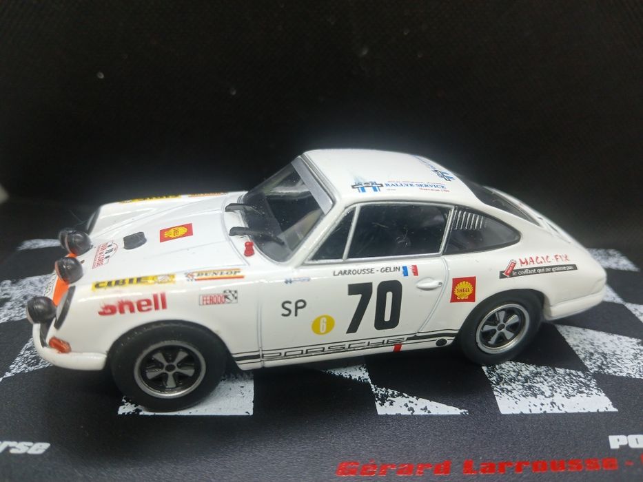 Miniatura  1/43 Porsche  911 R Larrousse vencedor do Tour de Corse 1969