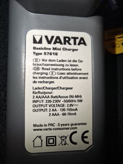 Ładowarka VARTA 2xAA