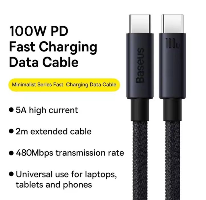 Зарядное устройство Baseus 100W GaN  белые/чёрные