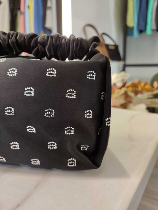 Сумка Alexander Wang Scrunchie Crystal Mini Bag Black