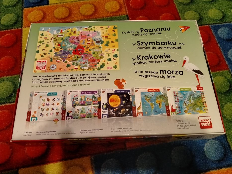 Puzzle Mapa Polski 4+