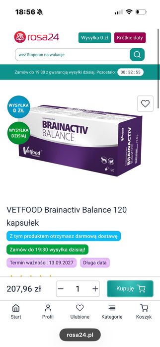 VETFOOD Brainactiv Balance 120 kapsułek