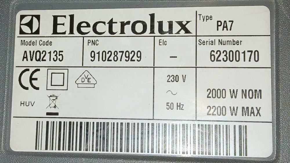 Electrolux AVQ2135 AEG PA7 odkurzacz