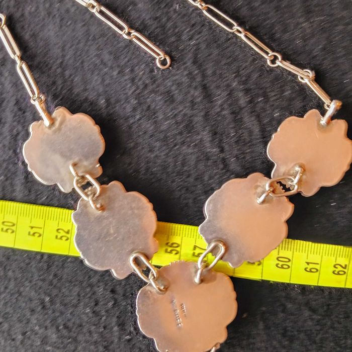 Biżuteria srebrna Larimar -bransoletka bangle, kolia, pierścionki Boho