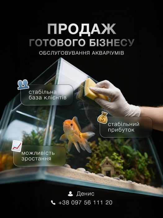 Продам готовий бізнес по обслуговуванню акваріумів у Житомирі.