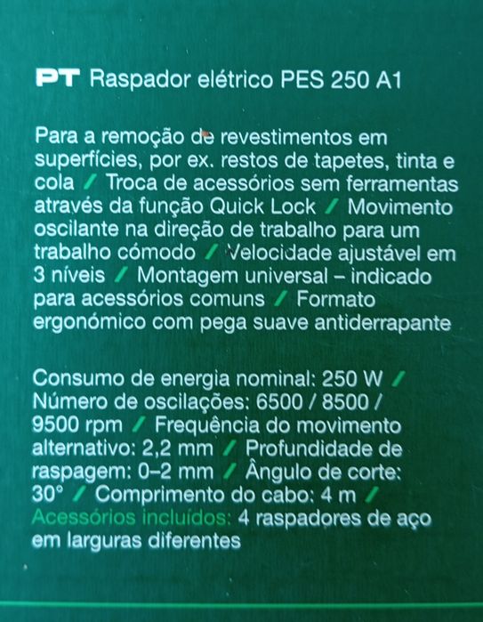 Raspador elétrico Parkside novo