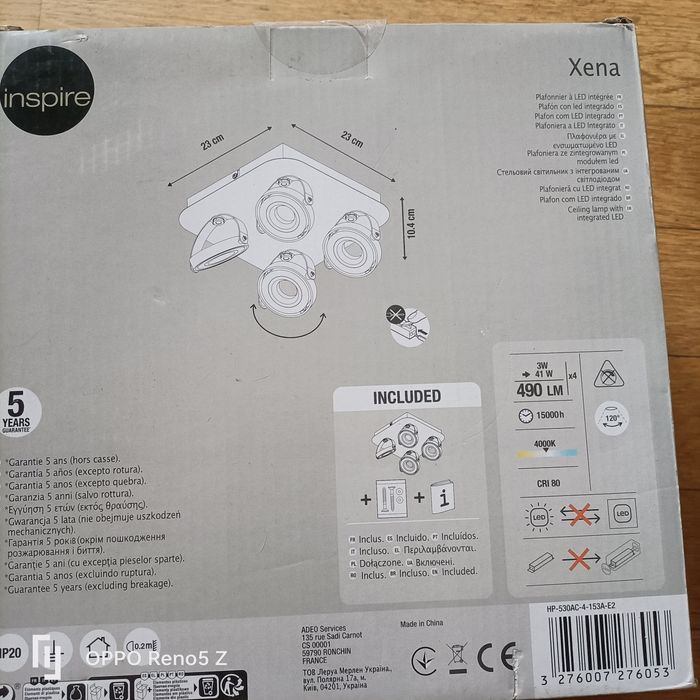 Nowy plafon, lampa sufitowa LED