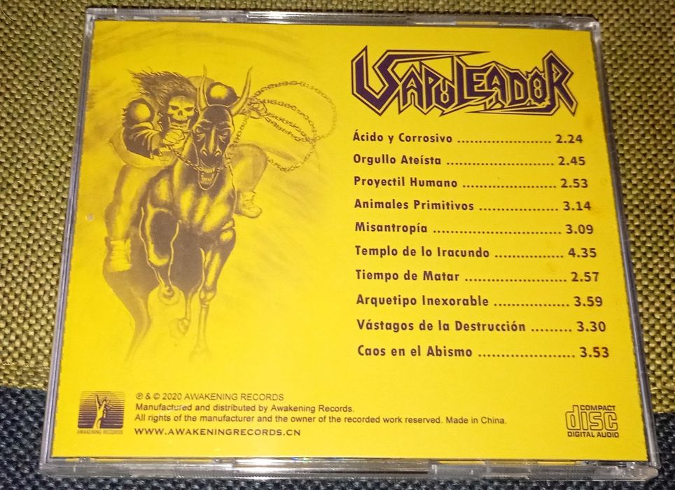 Vapuleador - Animales Del Caos CD Thrash Metal Crossover