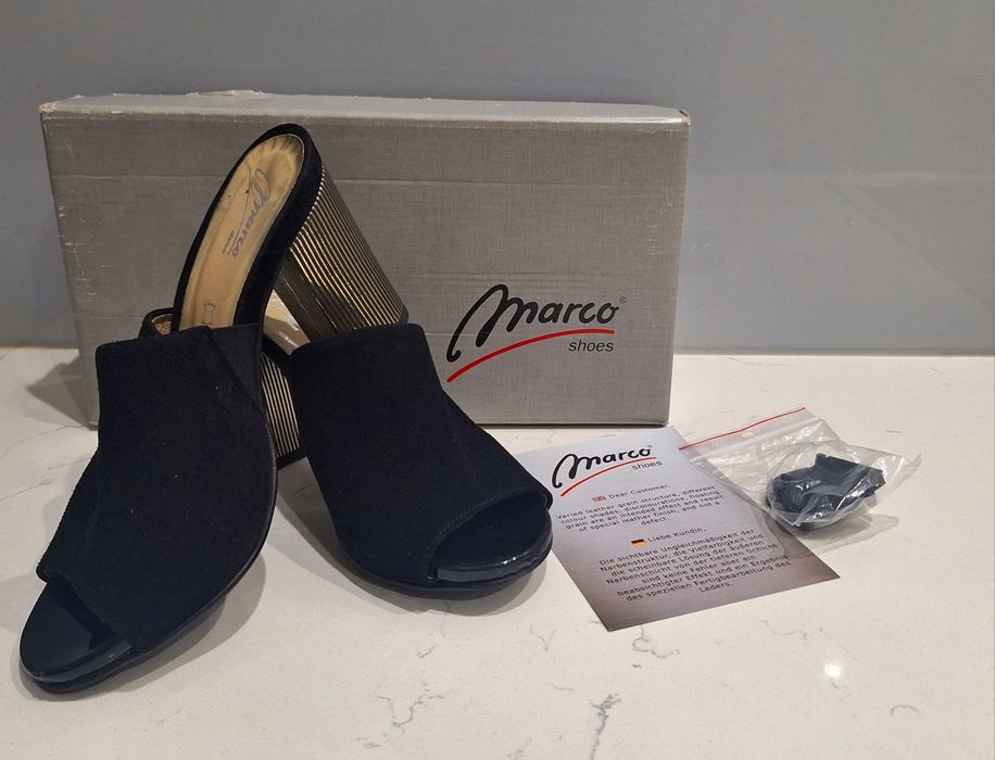 Marco Shoes zamsz klapki r. 36