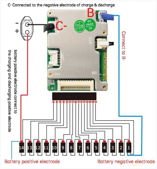 JBD SMART BMS 7-14S 50A(120A)max Bluetooth смарт бмс