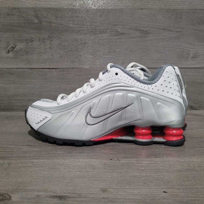 (БЕЗ ПЕРЕДОПЛАТИ) Nike Shox R4 White Grey найк шокс р4 білі з сірим