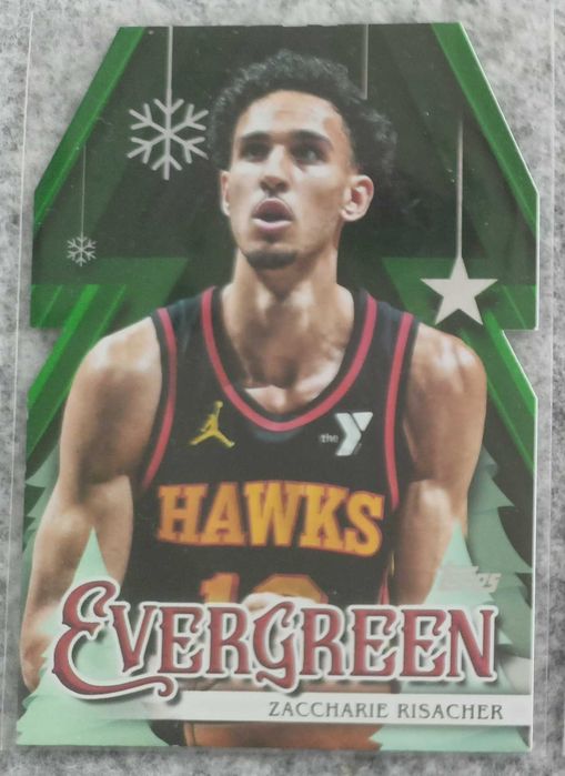 Karta NBA 2025-26 Topps Holiday Evergreen Zaccharie Risacher Hawks
