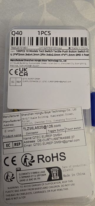 Micro interruptores 100 peças447425815774515203