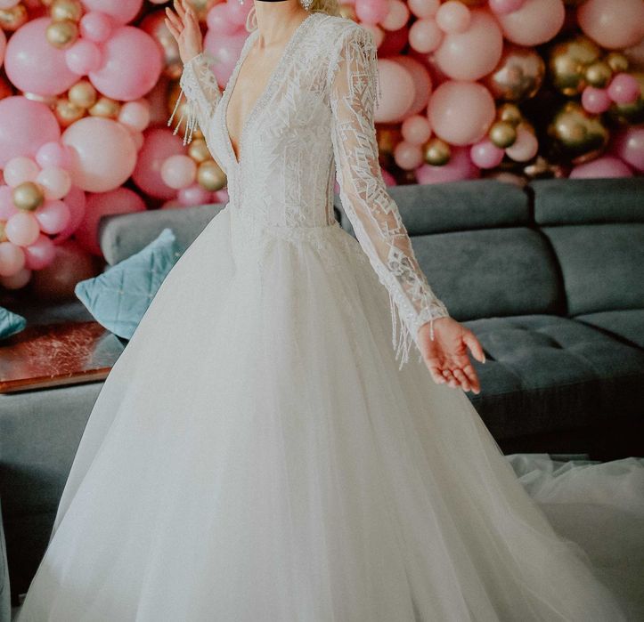 Zjawiskowa suknia PRONOVIAS, glamour ! 2w1