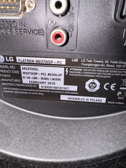 Монітор LG Flatron m237wdp pc