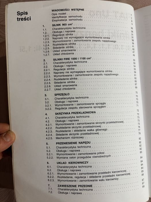 Fiat Uno Ksiazka napraw i regulacji WKŁ wydanie piąte