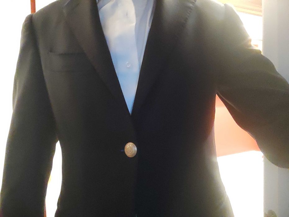 Blazer azul escuro botões dourados - Oficina Mustra