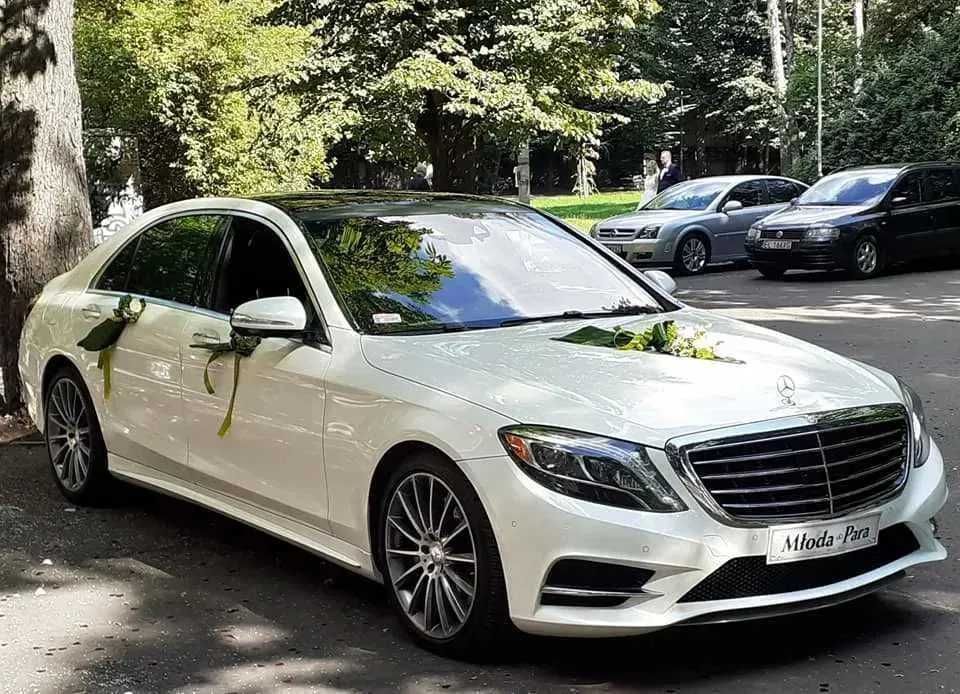 Auto do Ślubu Biały Mercedes S550 Long Amg Wolne Terminy