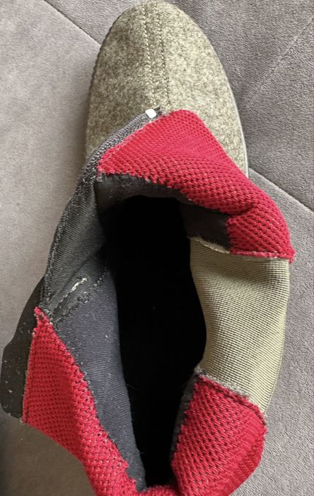 Черевики legero текстильні войлочні сірі / оливково 37,5 розмір