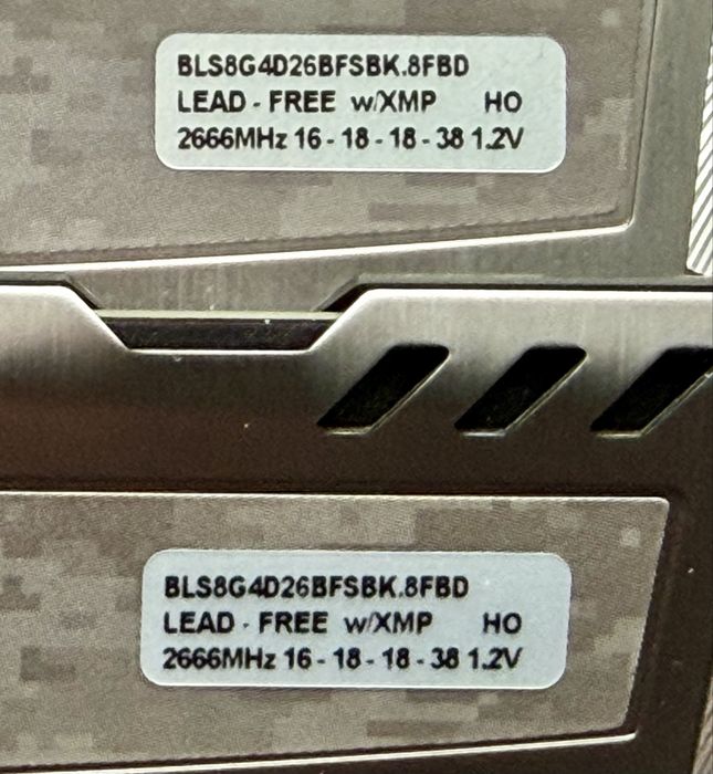 Ballistix Ballistix Sport LT DDR4 16GB 2666MHz CL16 BLS8G4D26BFSBK