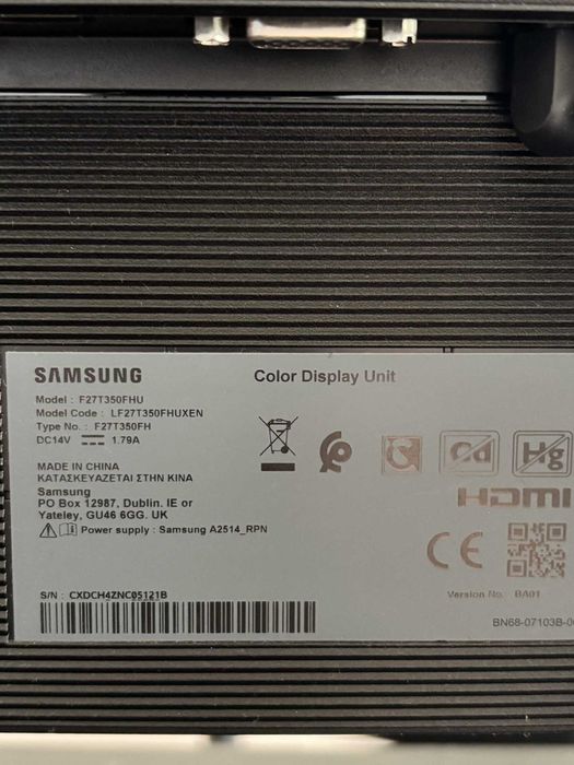 Ecra SAmsung 27" T35F LED Monitor - Novo