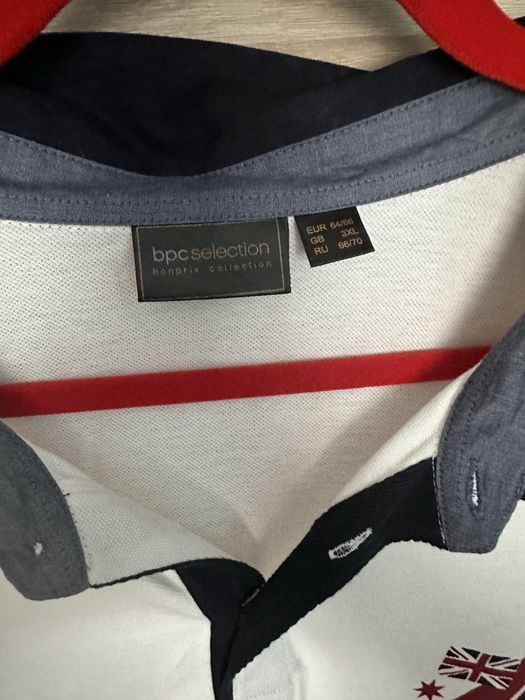 Koszulka biała  bawełna polówka duża rozmiar 3xl stan nowy